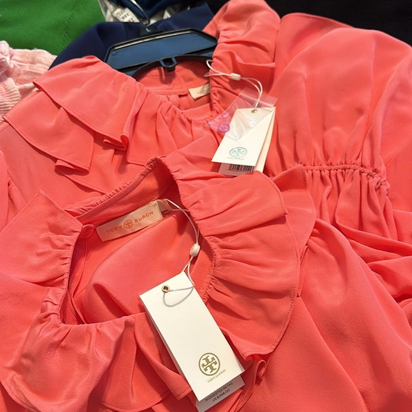 Tory Burch Ruffle Blouse size 8 - Picture 5 of 6